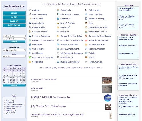Los Angeles Free Classified Ads