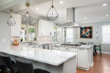 Countertops and White Shaker Style Cabinets