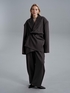 Kavi Oversized Frame Blazer - Dark Gray